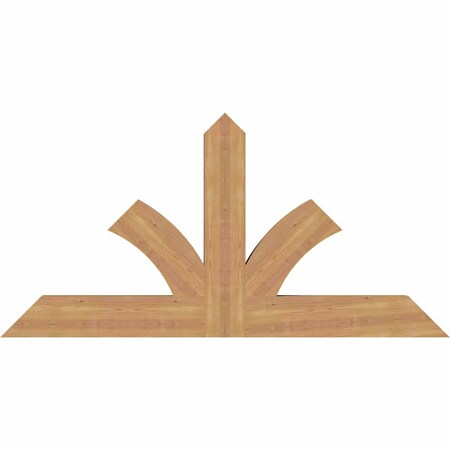 Ekena Millwork Richland Timber Gable Bracket, Western Red Cedar, 60"W x 30"H x 3 1/2"D x 5 1/2"F, 12/12 Pitch GBW060X30X0406RIC00SWR